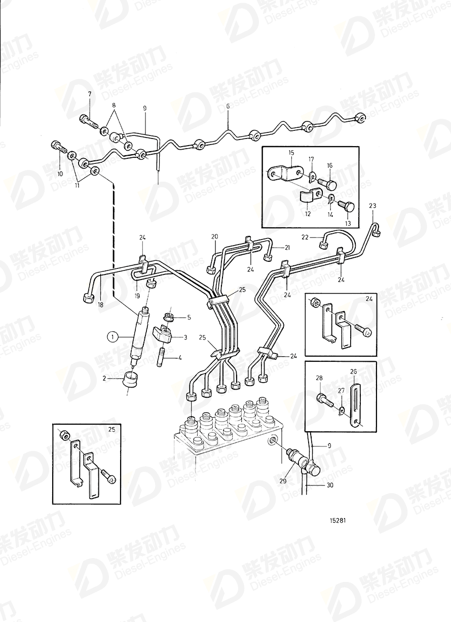 volvo penta Leak-off line 470185 Drawing volvo penta Leak-off line 470185 Drawing